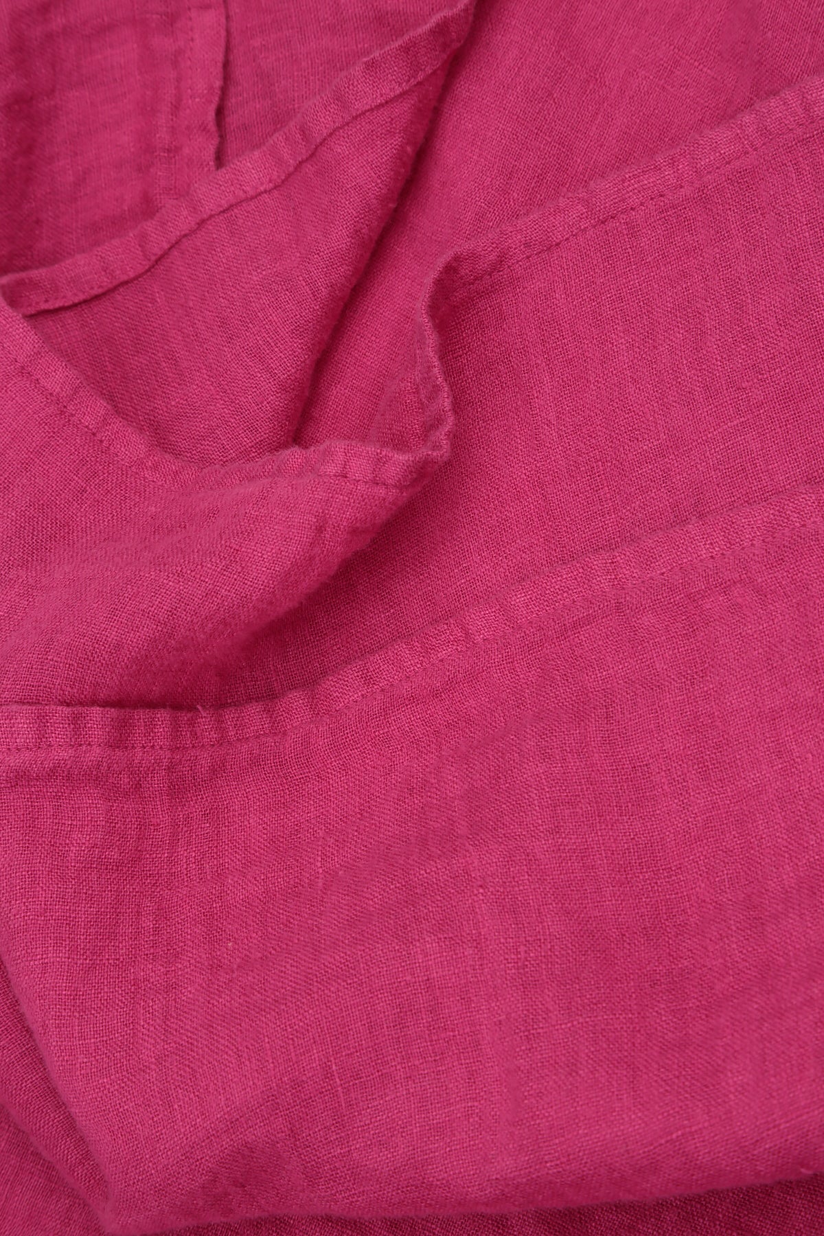 Layered Fuchsia Gauze Linen Blouse 5