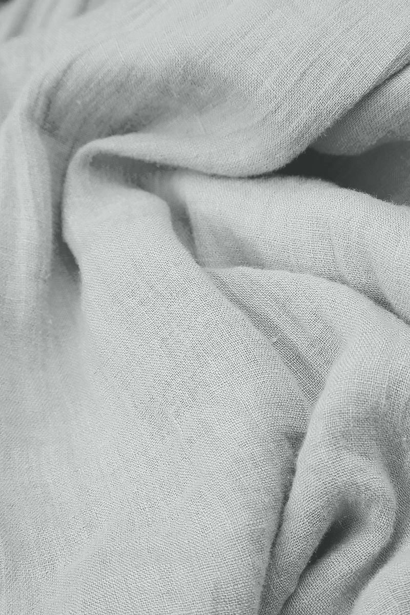 Layered Light Grey Gauze Linen Shirt 5