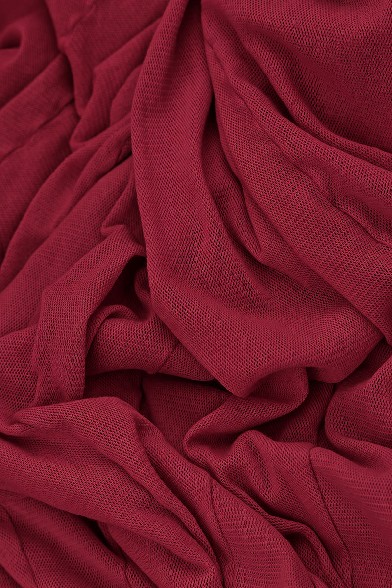 Layered Ruby Mesh Cotton Top