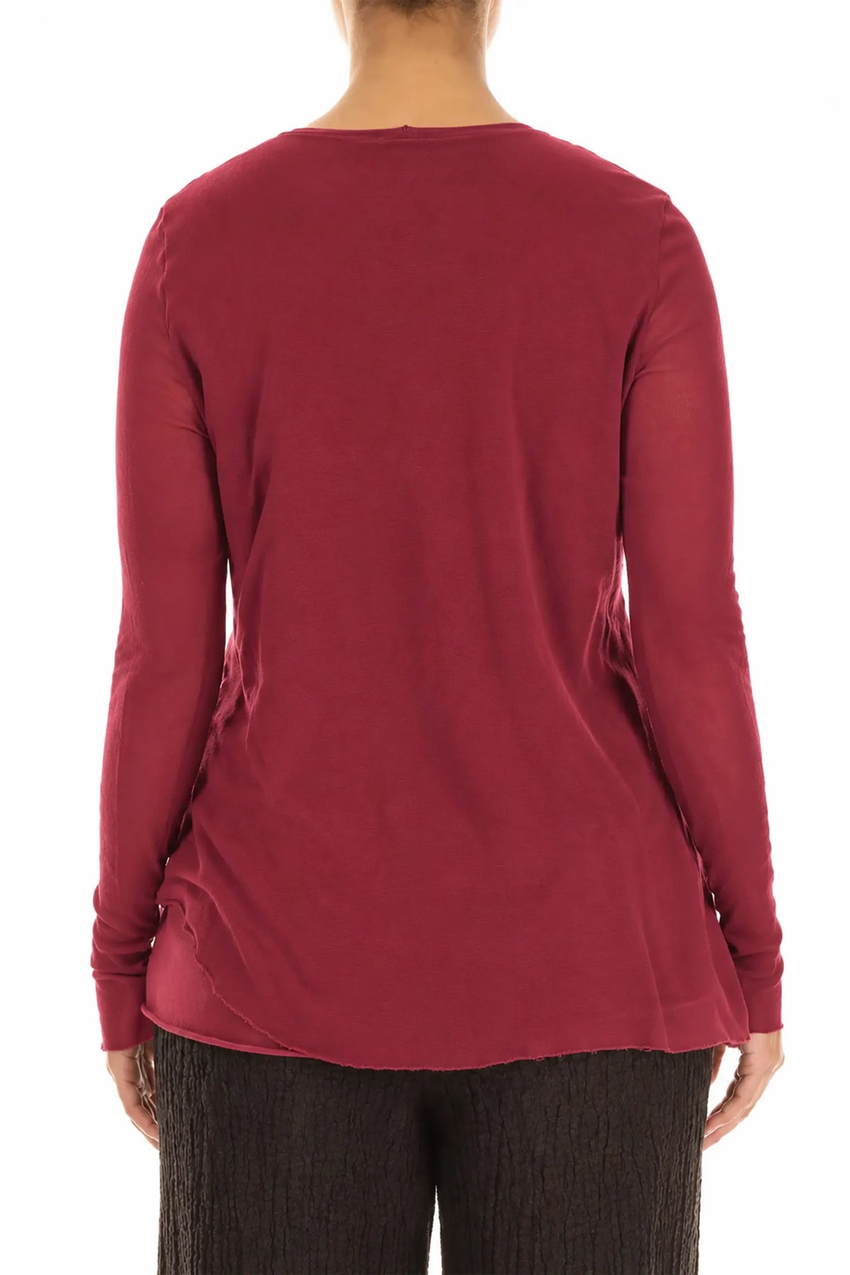Layered Ruby Mesh Cotton Top