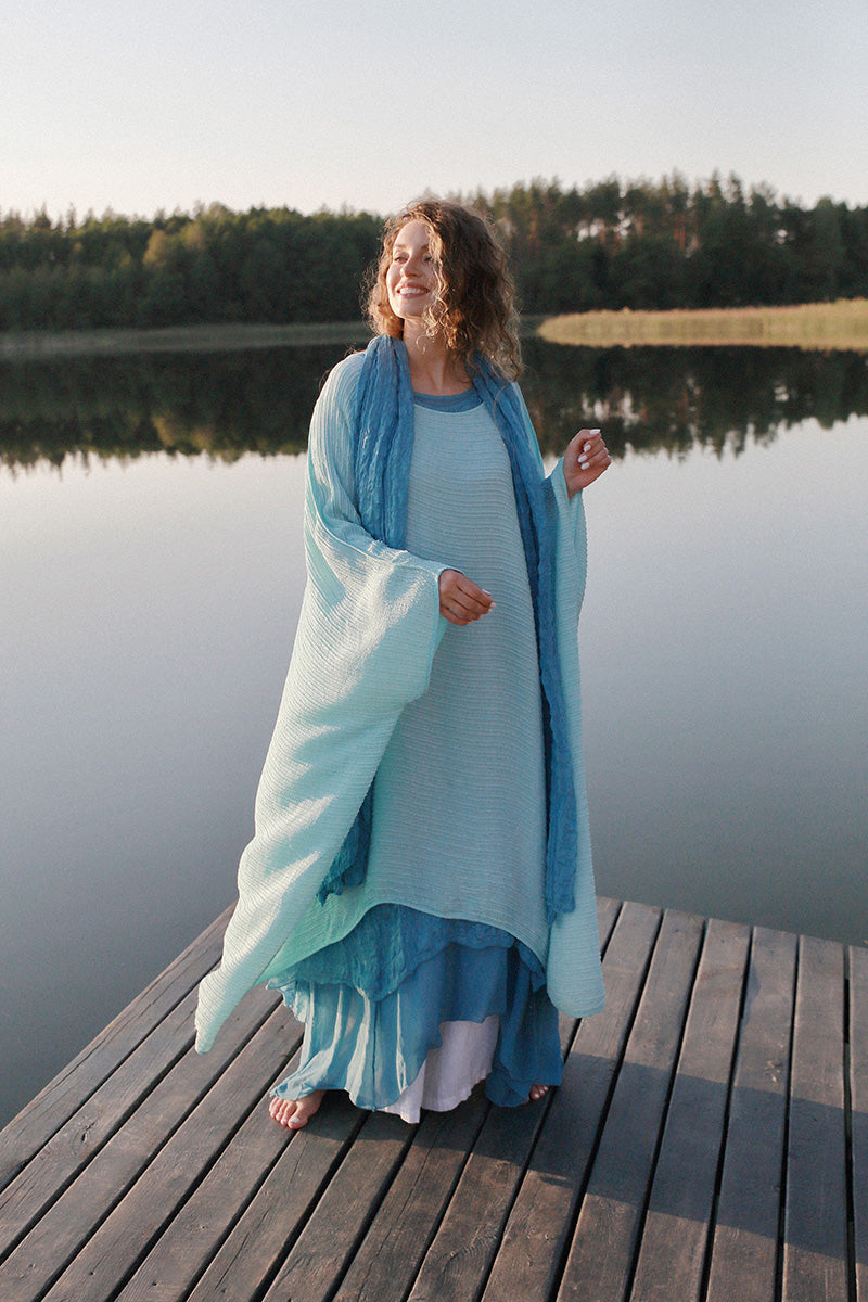 Denim Light Silk Scarf 5