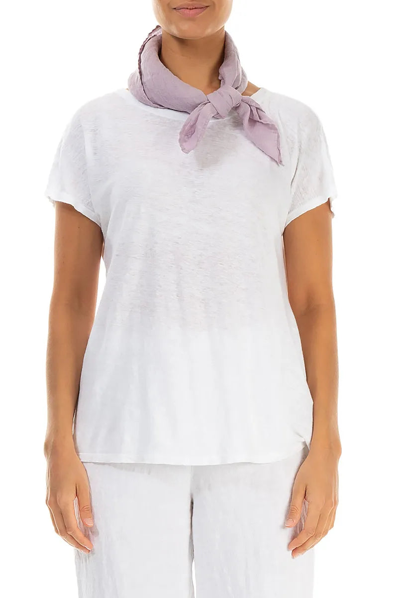 Lilac Gauze Linen Scarf 1