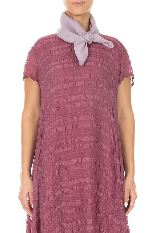 Lilac Gauze Linen Square Scarf 1