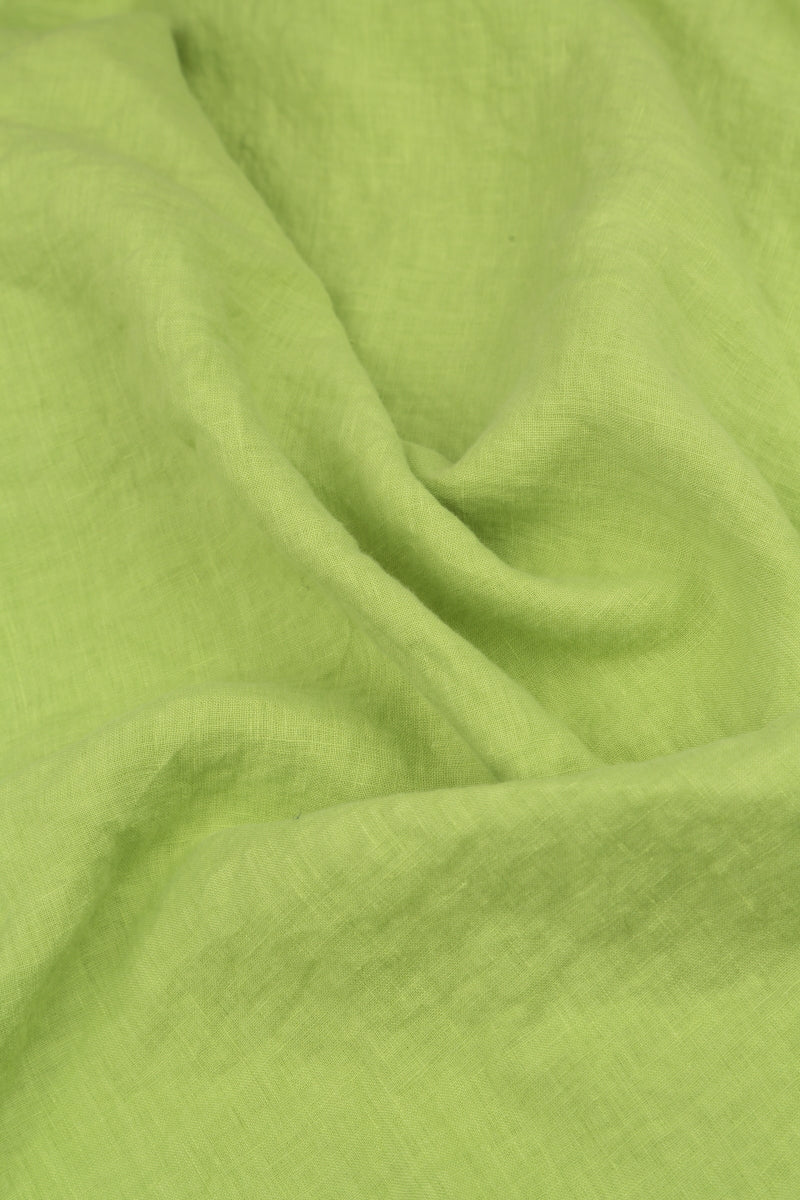 Lime Soft Gauze Linen Scarf 5