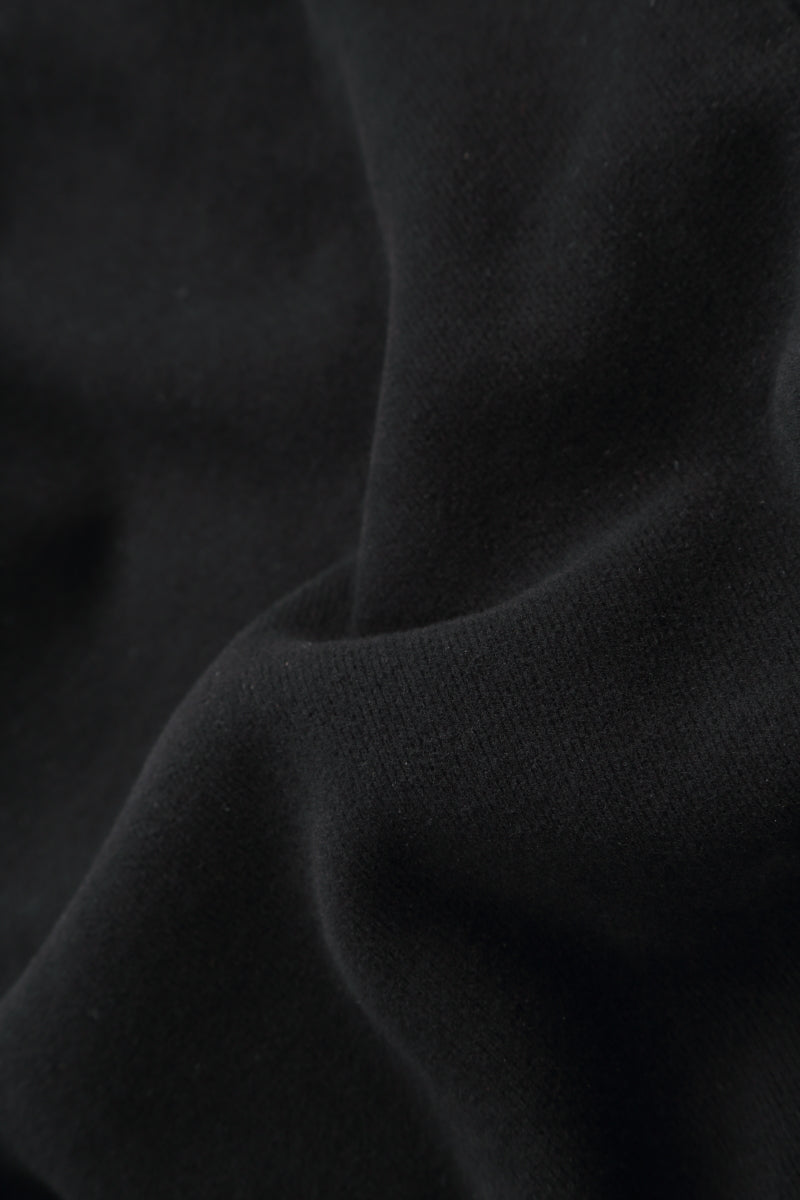 Longer Back Black Cotton Jersey Skirt 5