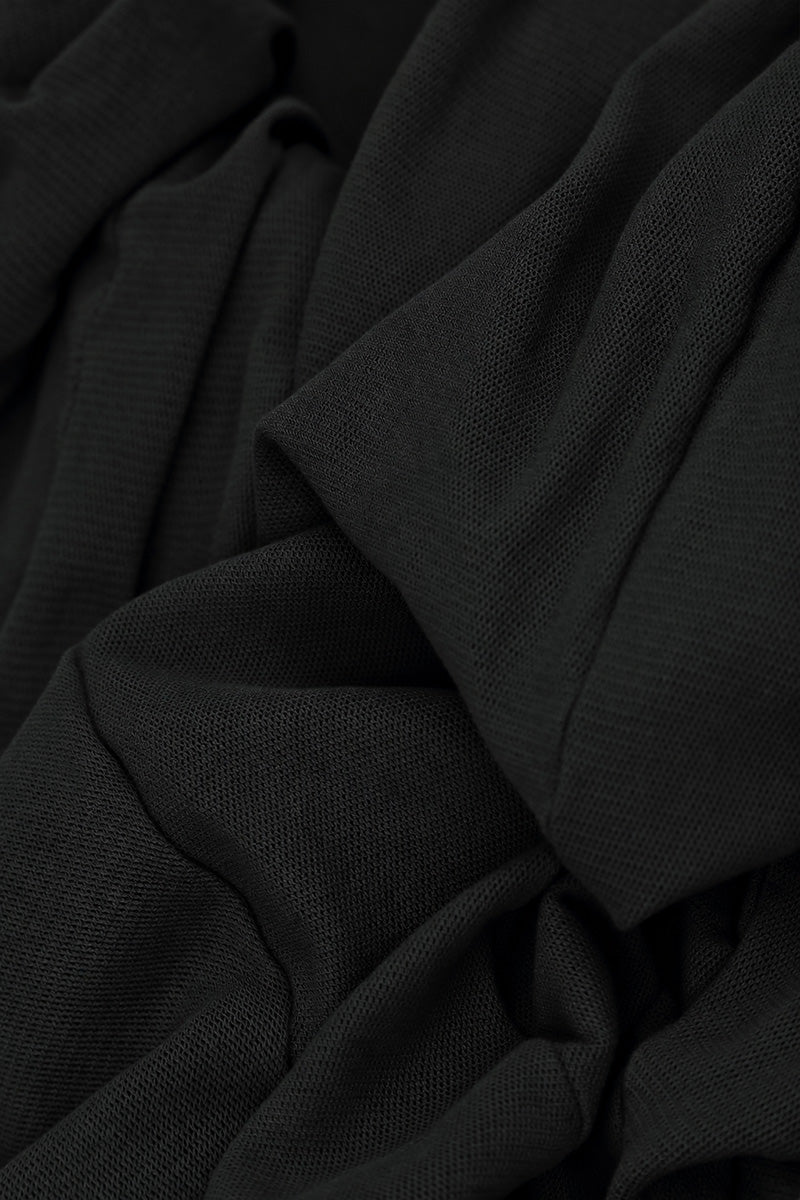Longer Back Black Mesh Soft Cotton Jacket 5