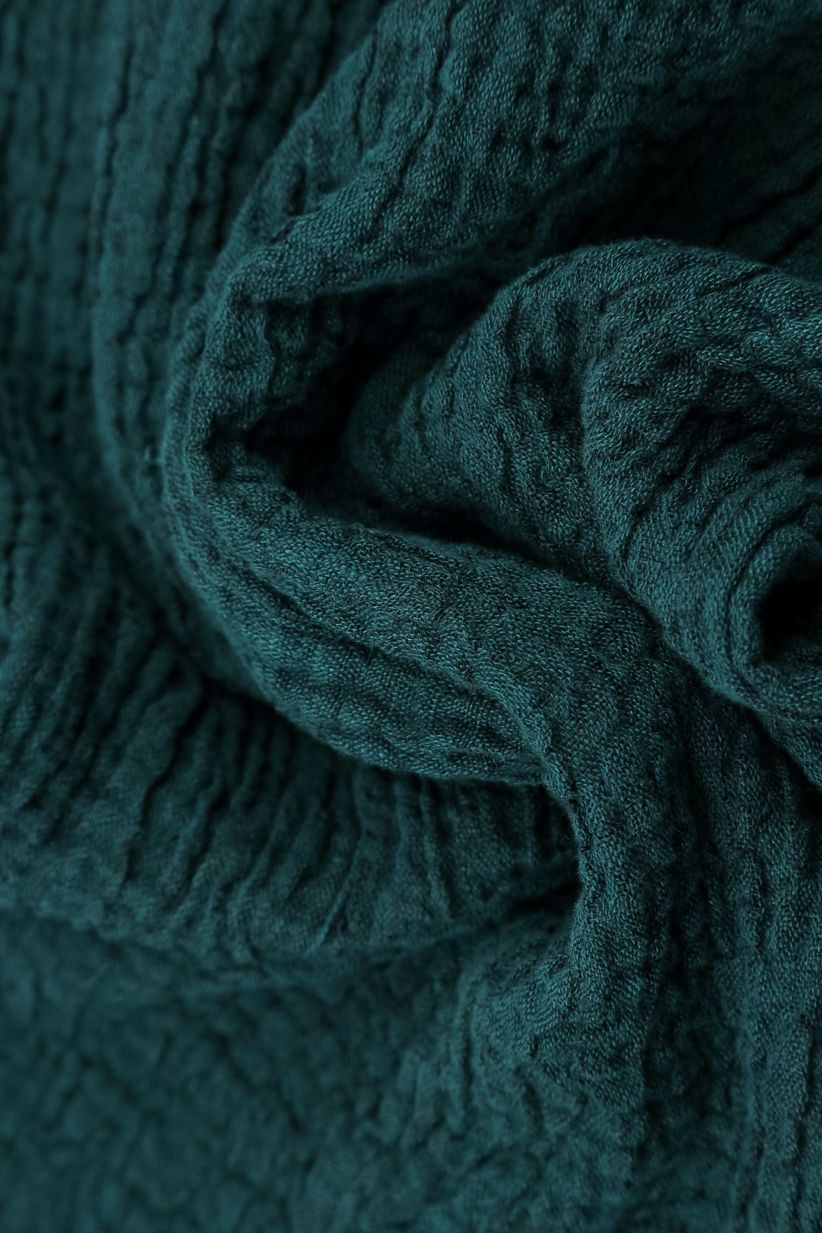 Longer Back Peacock Textured Linen Skirt 5