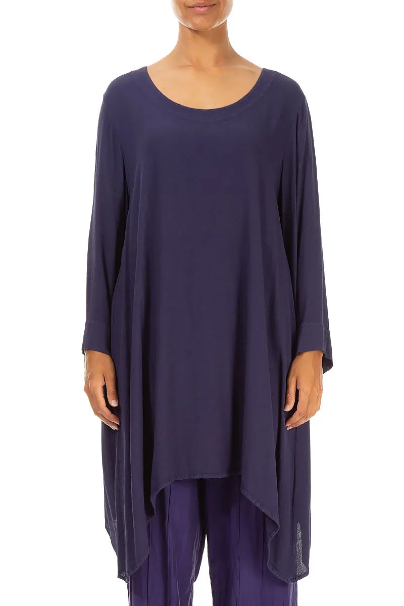 Longer Edge Amethyst Viscose Tunic 1