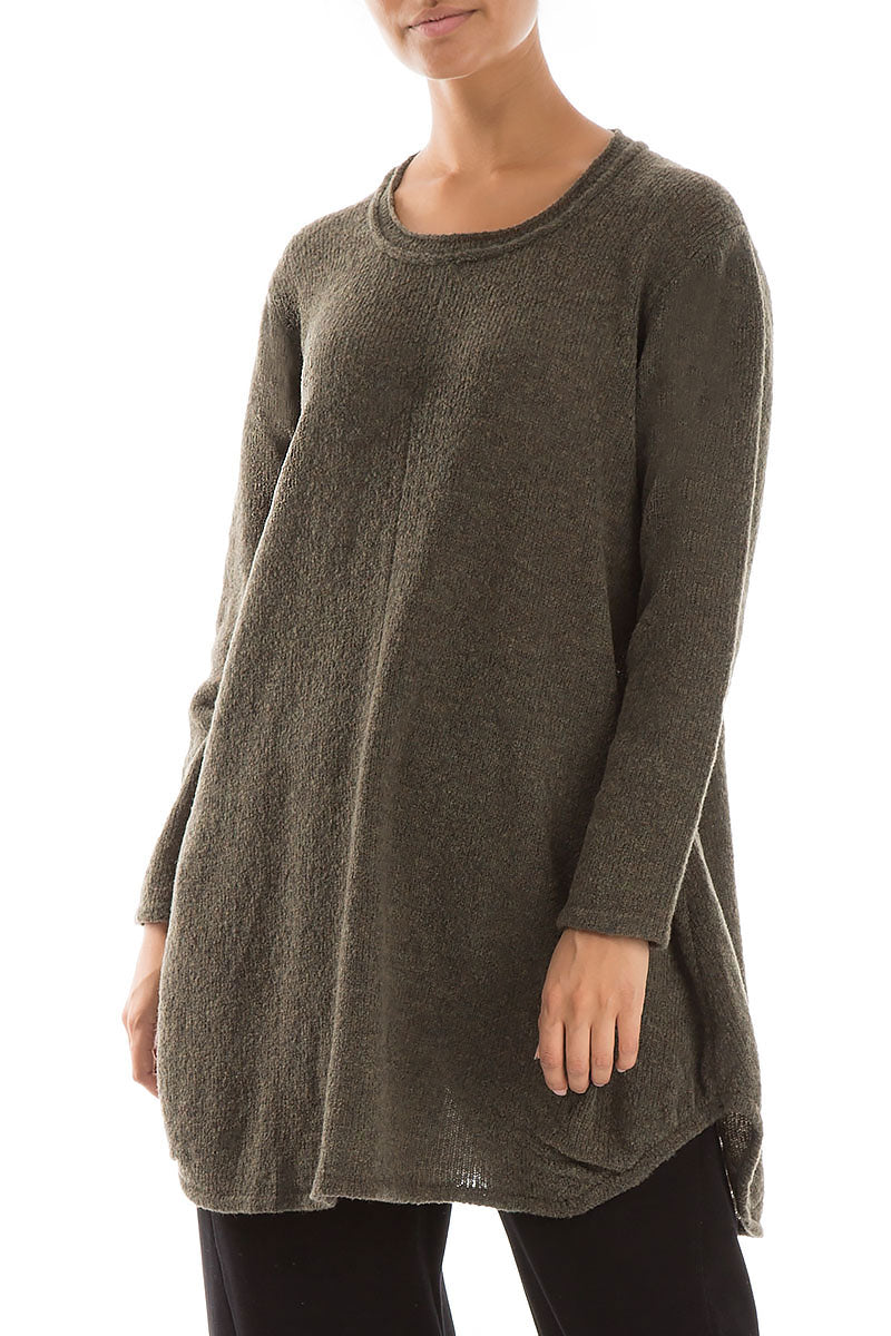 Loose Cosy Khaki Wool Sweater 3