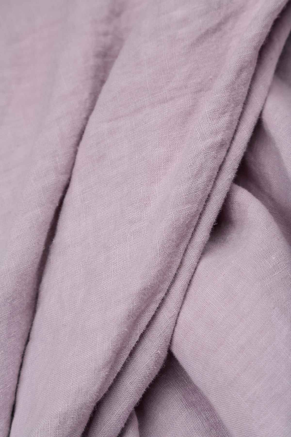 Loose Back Pockets Lilac Linen Trousers