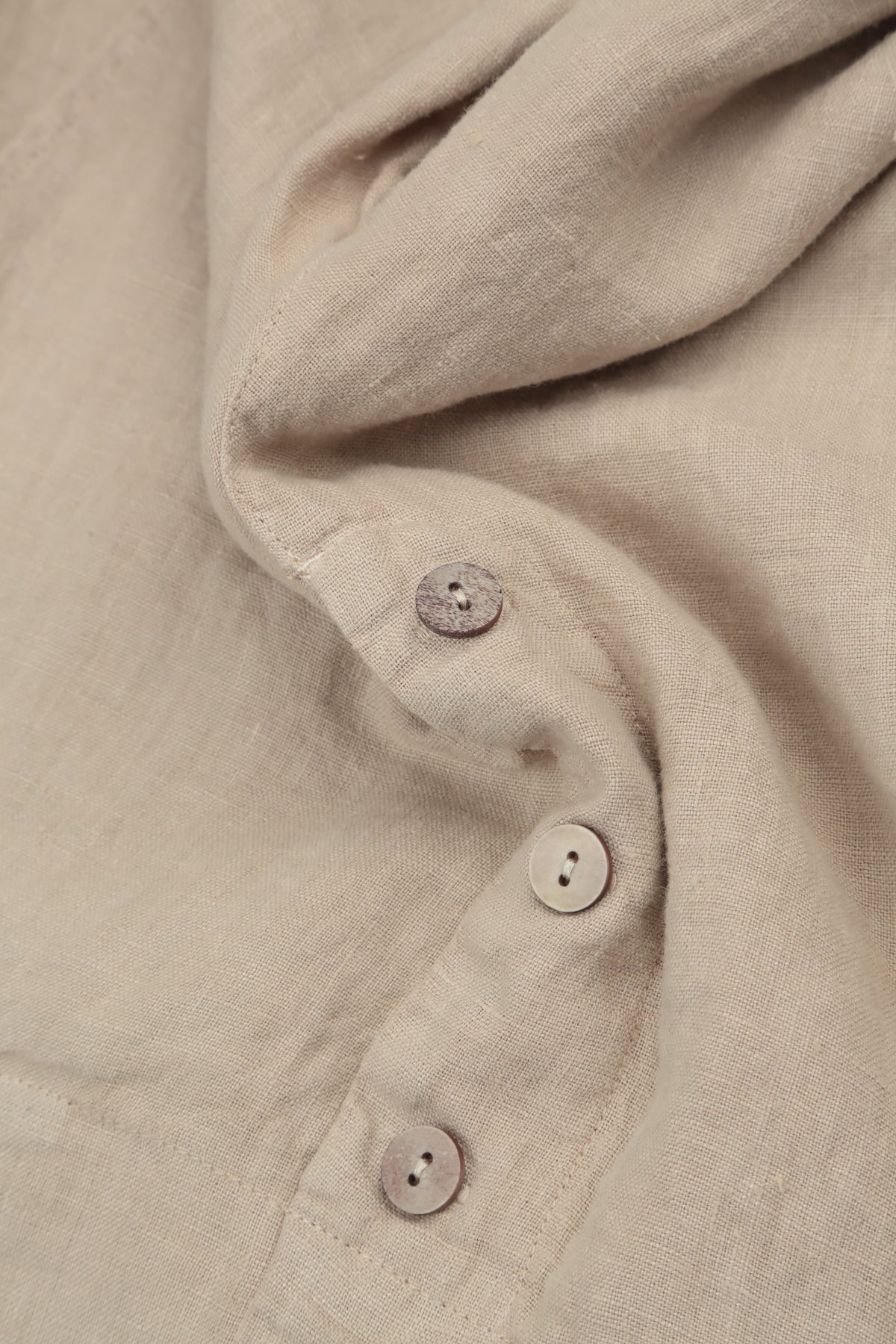 Loose Beige Linen Shirt 5