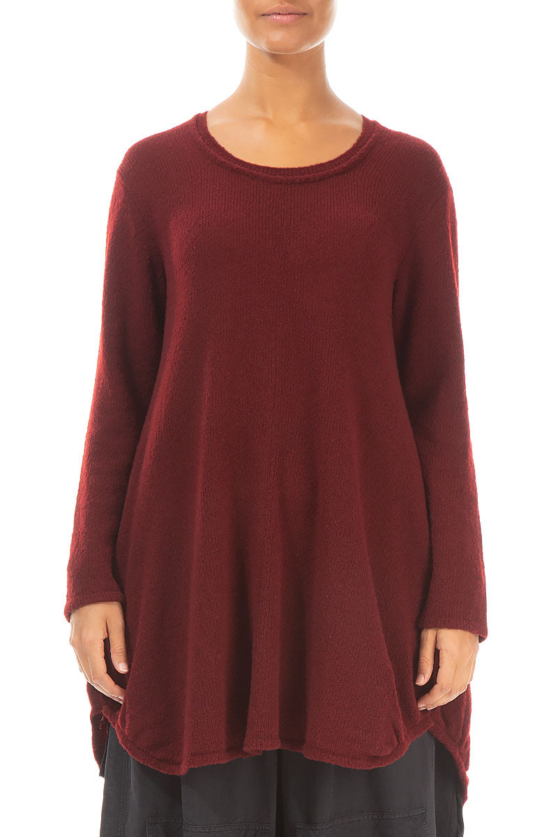 Loose Cosy Maroon Wool Sweater 1