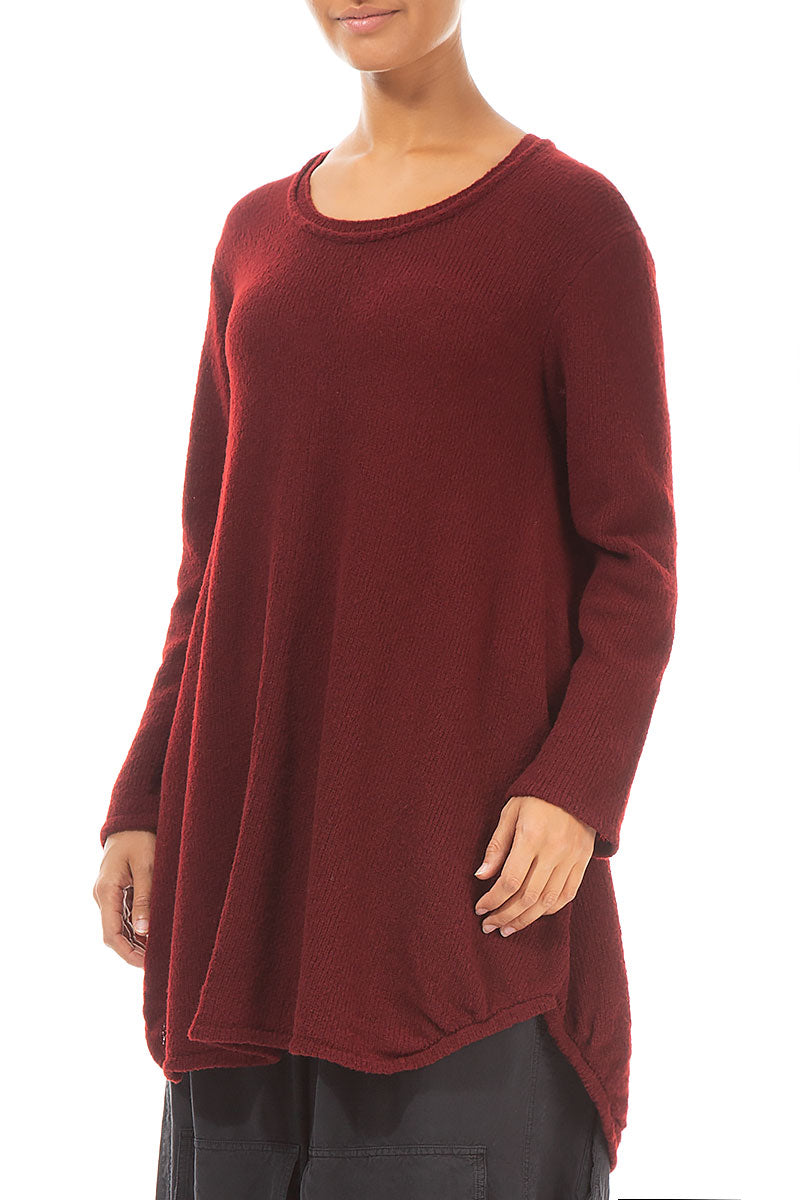 Loose Cosy Maroon Wool Sweater 3