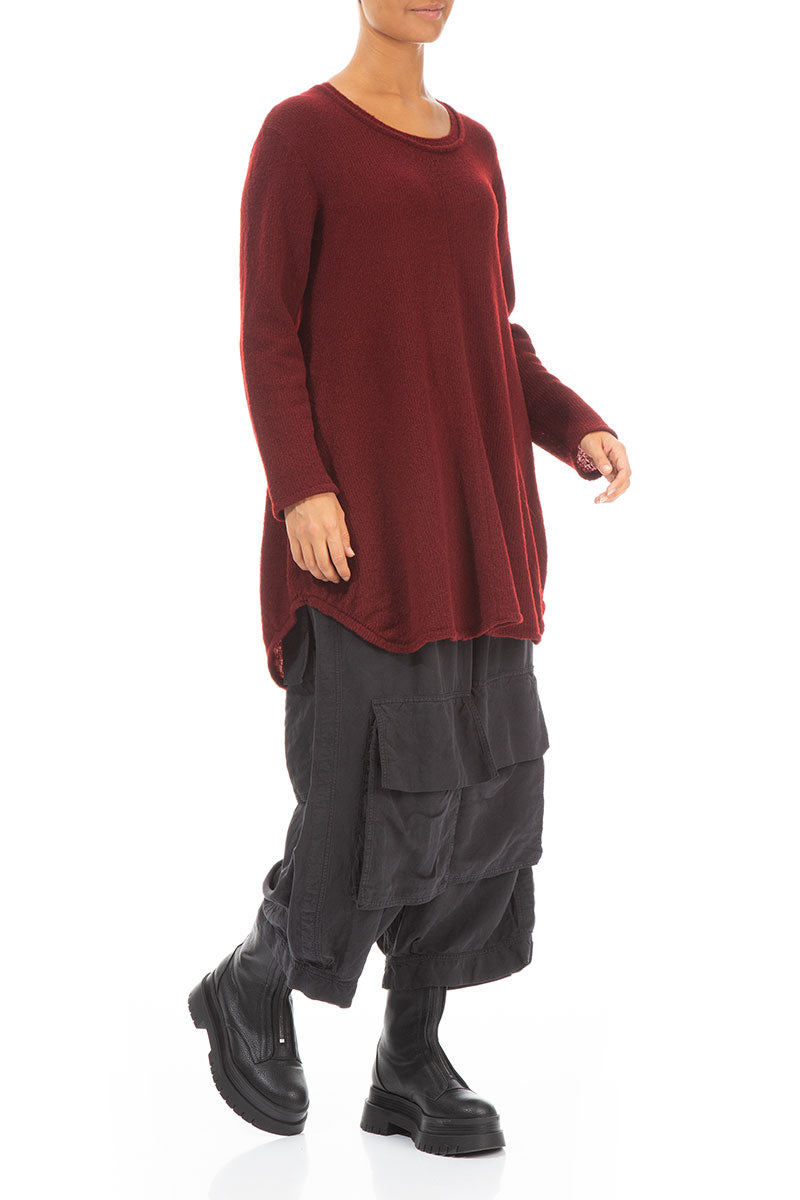 Loose Cosy Maroon Wool Sweater 4