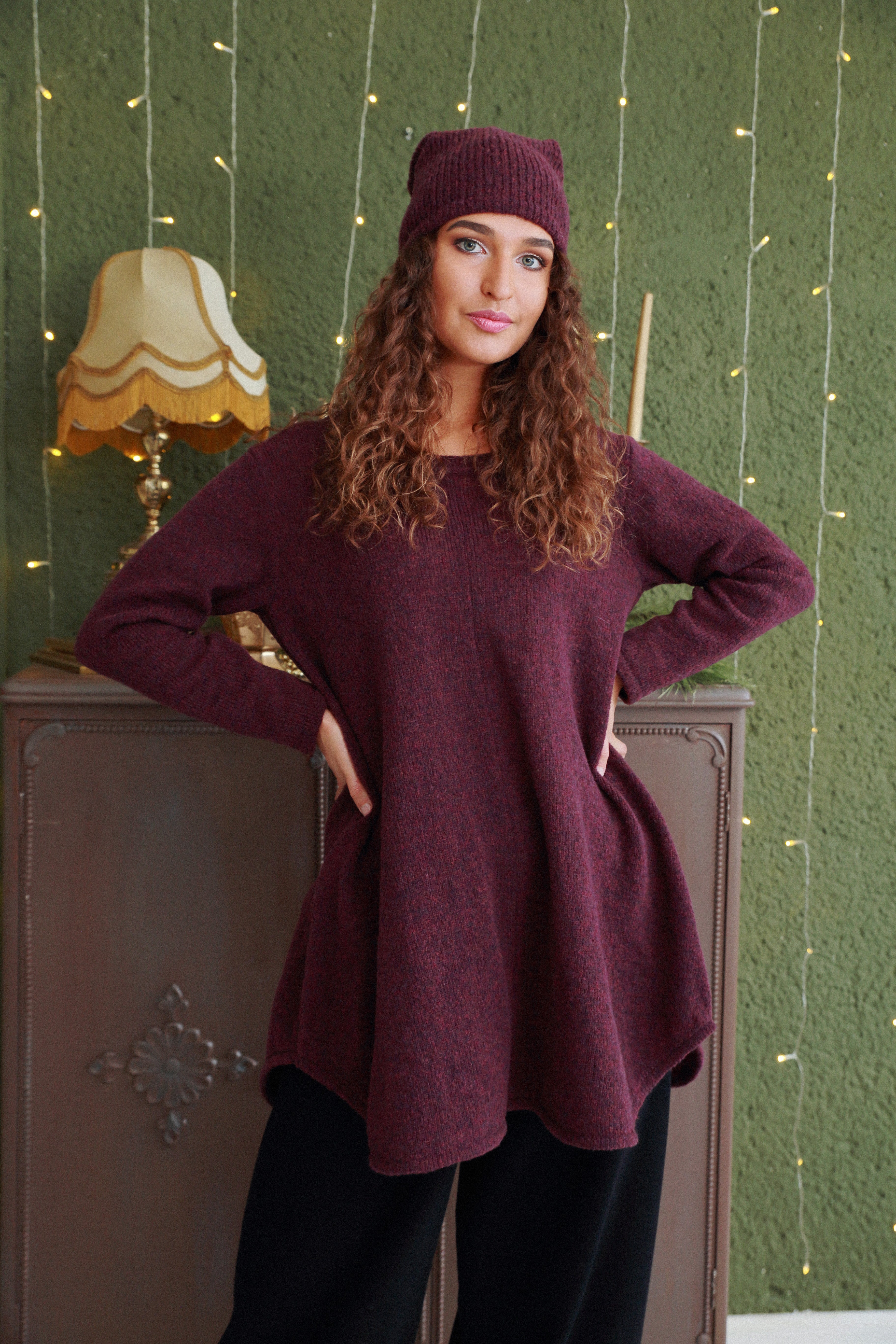 Loose Cosy Mulberry Wool Sweater 1