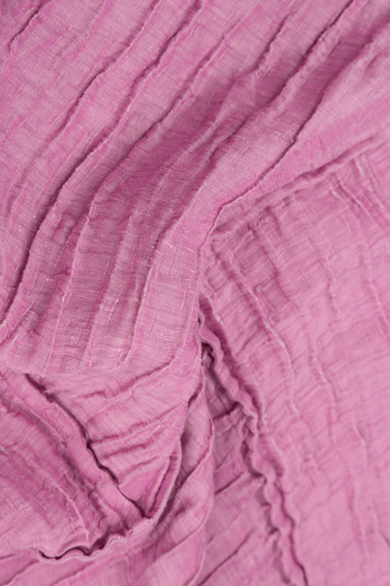 Loose Crinkled Wild Berry Silk Tunic 5