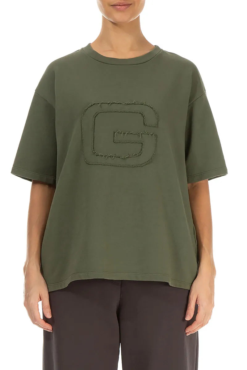 Loose Forest Mist Cotton Blouse 1