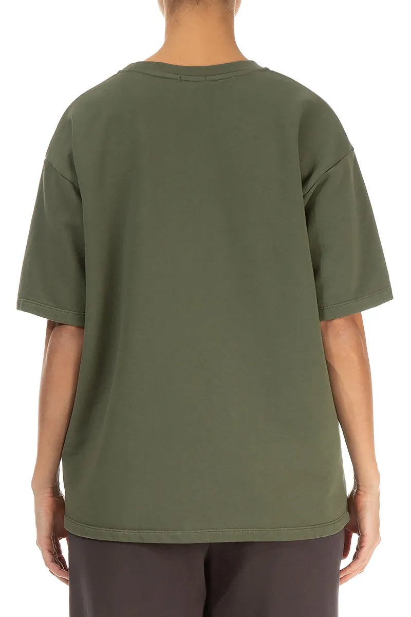 Loose Forest Mist Cotton Blouse 2