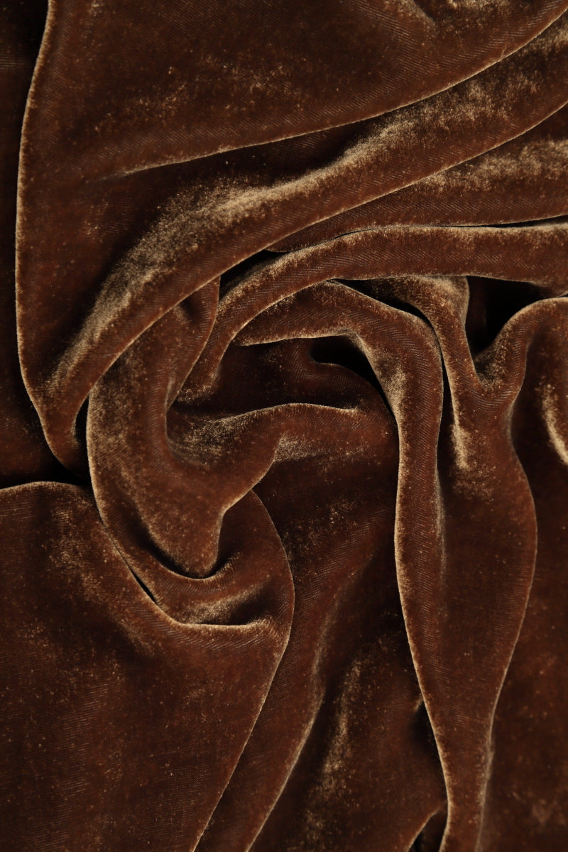 Loose Golden Sage Silk Velvet Trousers 5