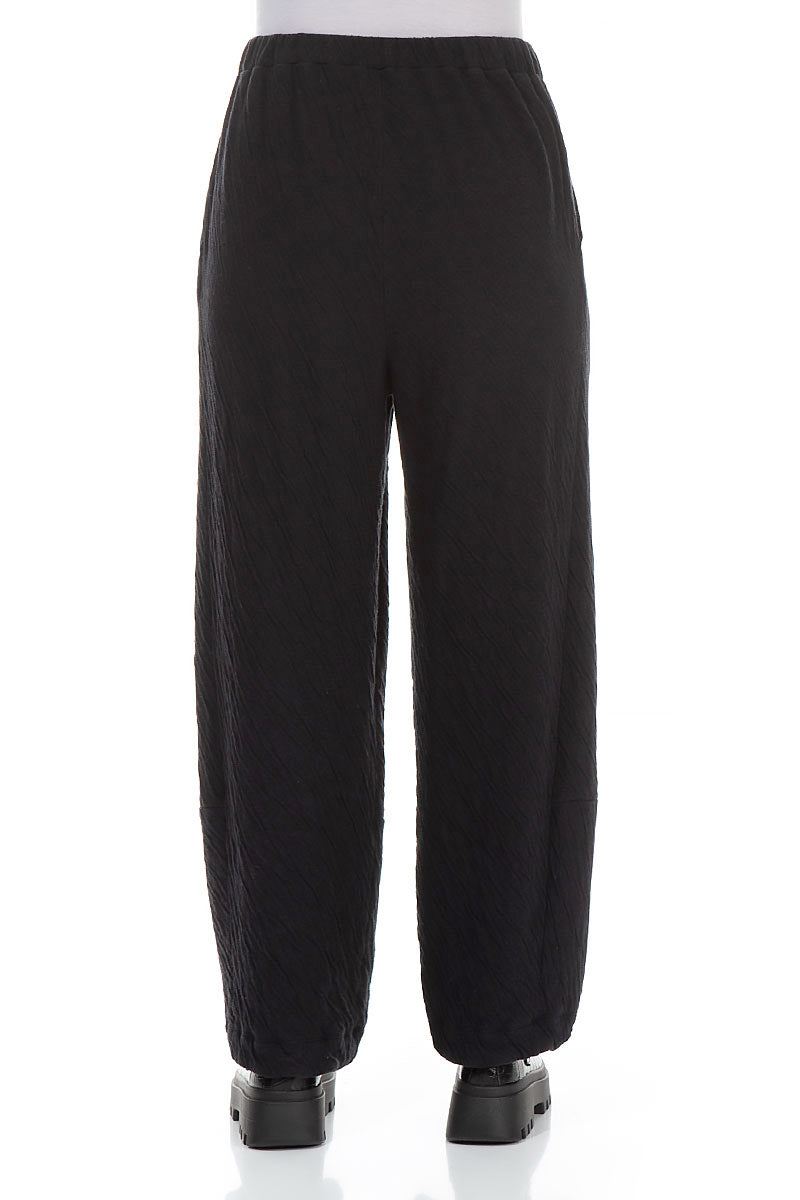 Loose Grey Wavy Cotton Trousers 2