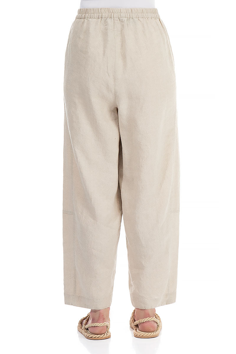 Loose Natural Pure Linen Trousers