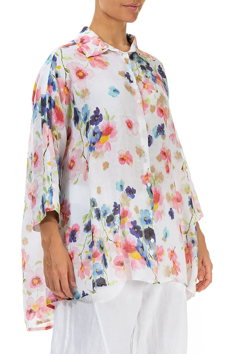 Loose Primrose Linen Shirt 3