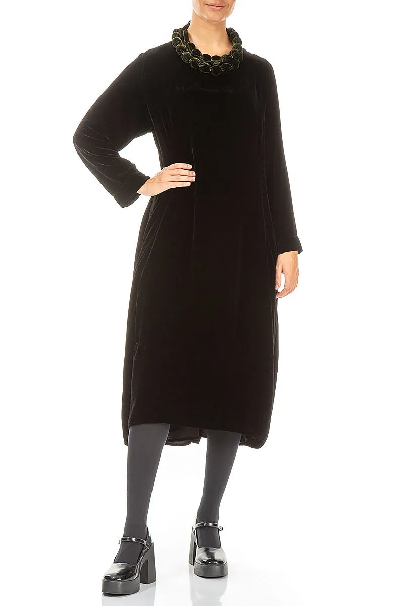 Forest Mist Silk Velvet Bead Necklace