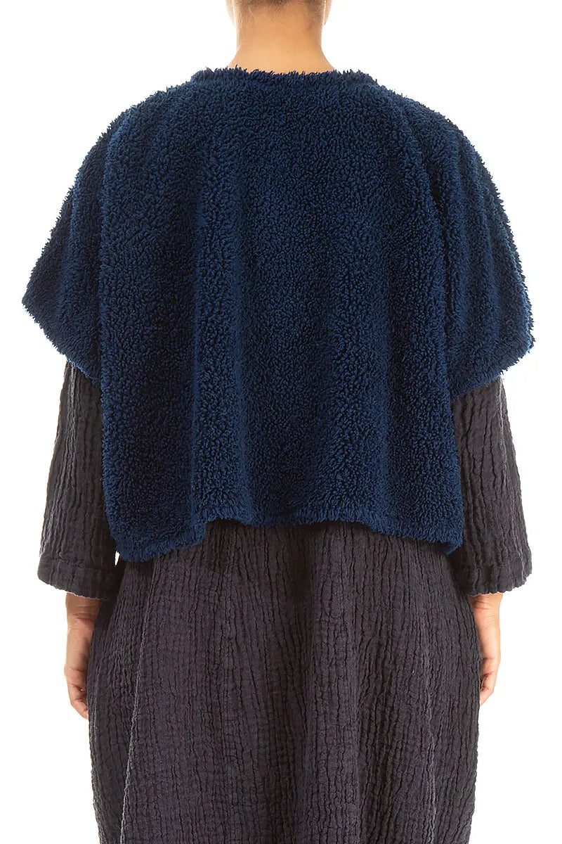 Royal Blue Teddy Cotton Gilet 2