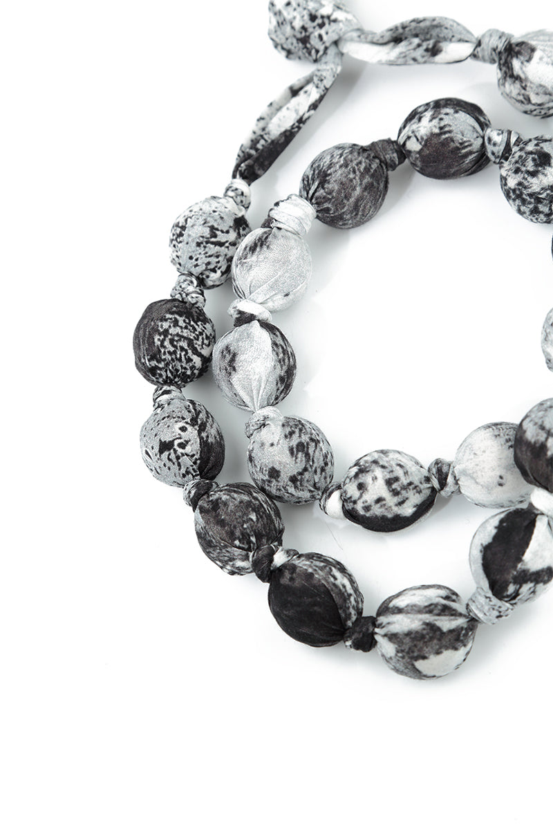 Alabaster Silk Cotton Bead Necklace 7