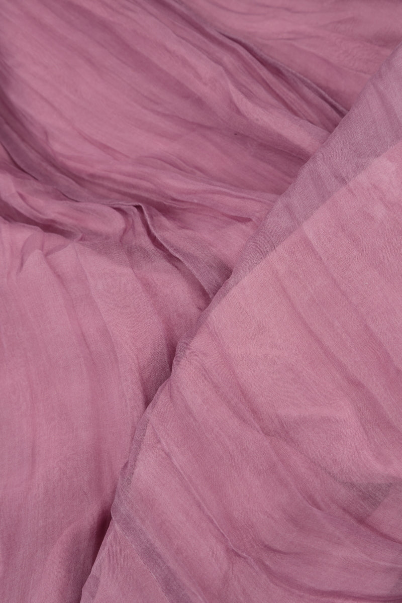Mauve Taupe Crumpled Silk Chiffon Dress 7