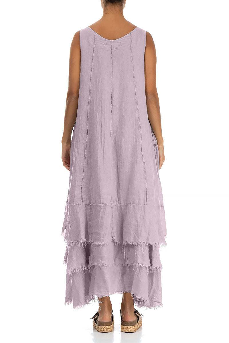 Maxi Lilac Gauze Linen Dress 2
