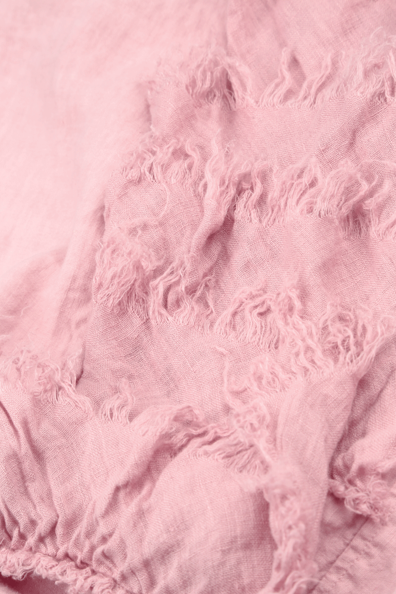 Maxi Powder Pink Gauze Linen Dress 5