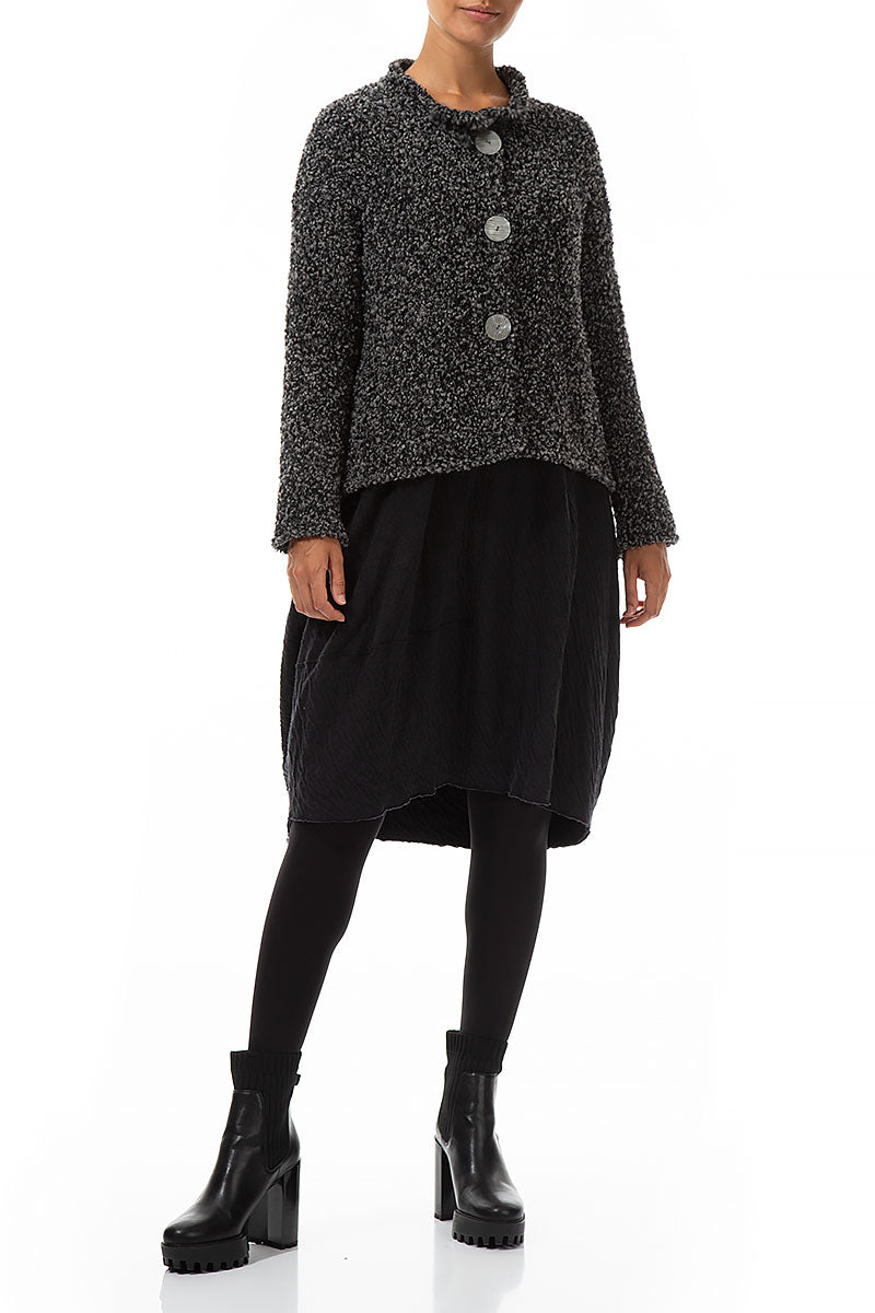 Mélange Grey Alpaca Wool Cardigan 4