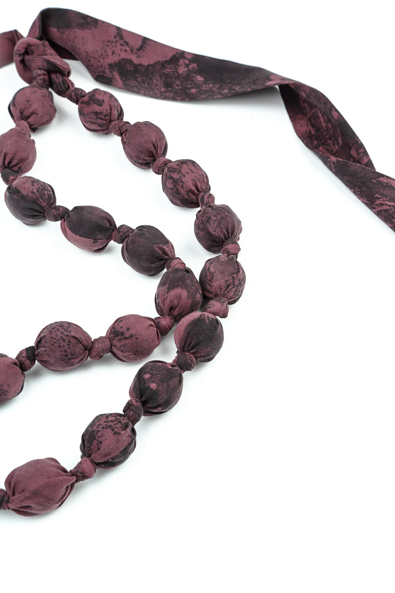 Merlot Alabaster Silk Cotton Bead Necklace 5