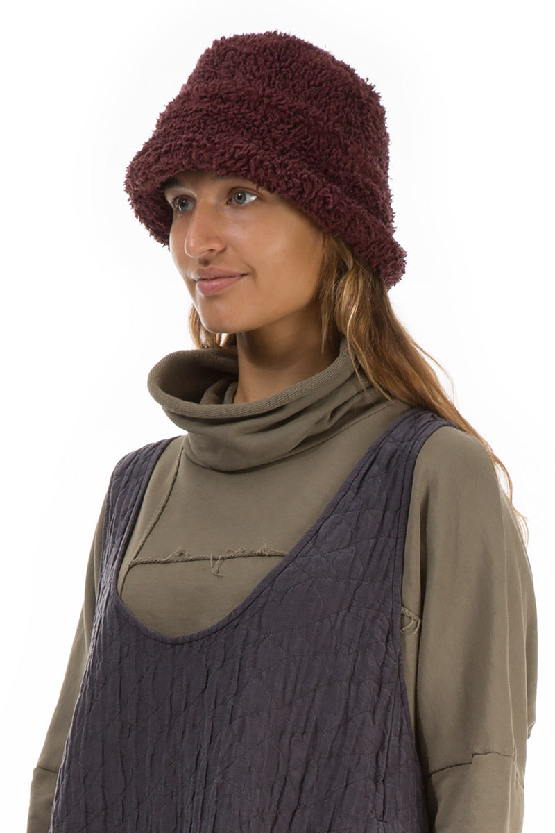 Merlot Teddy Cotton Bucket Hat 1