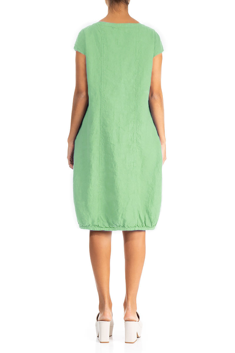 Midi Green Sorbet Linen Dress