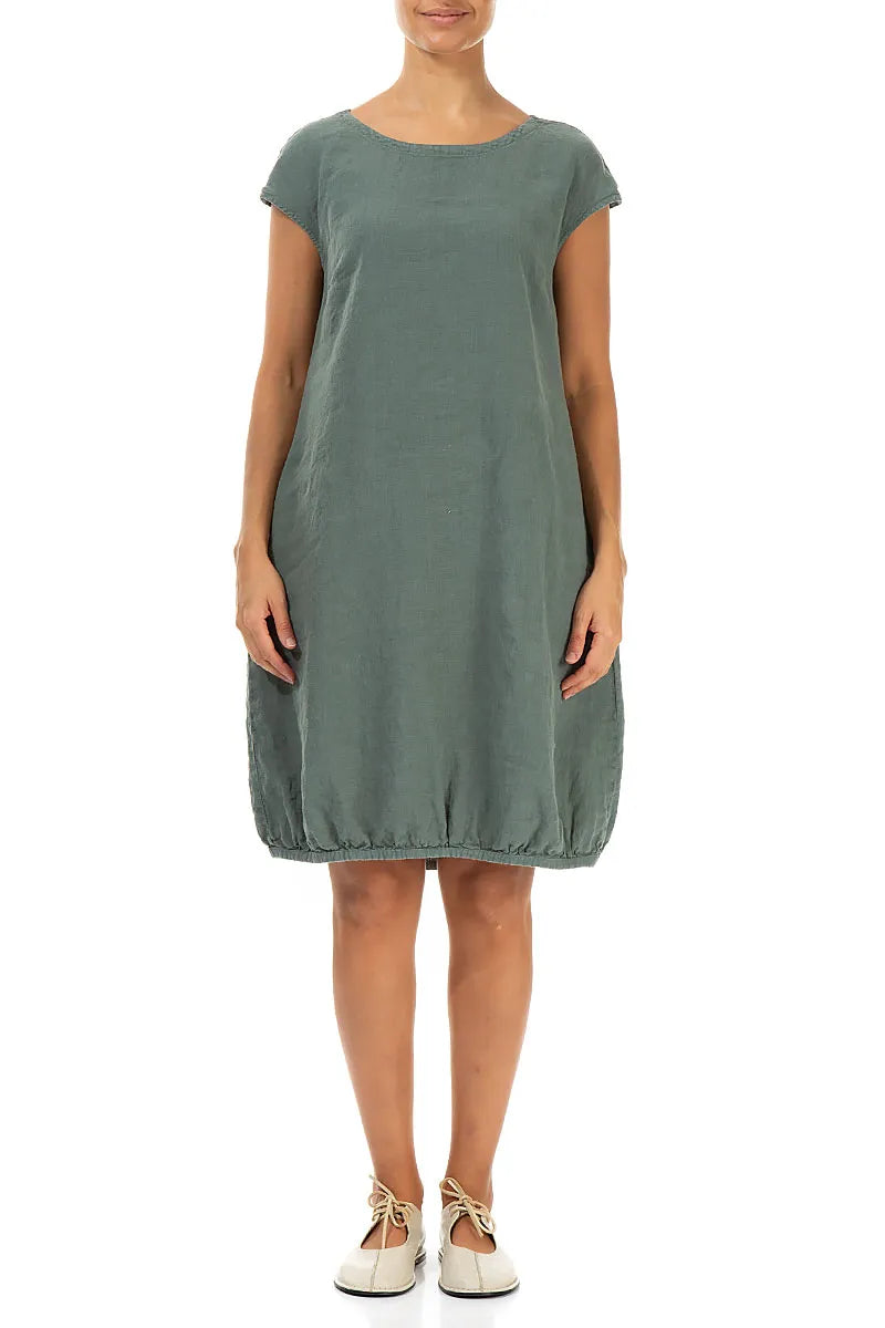 Midi Sage Linen Dress – grizas.com