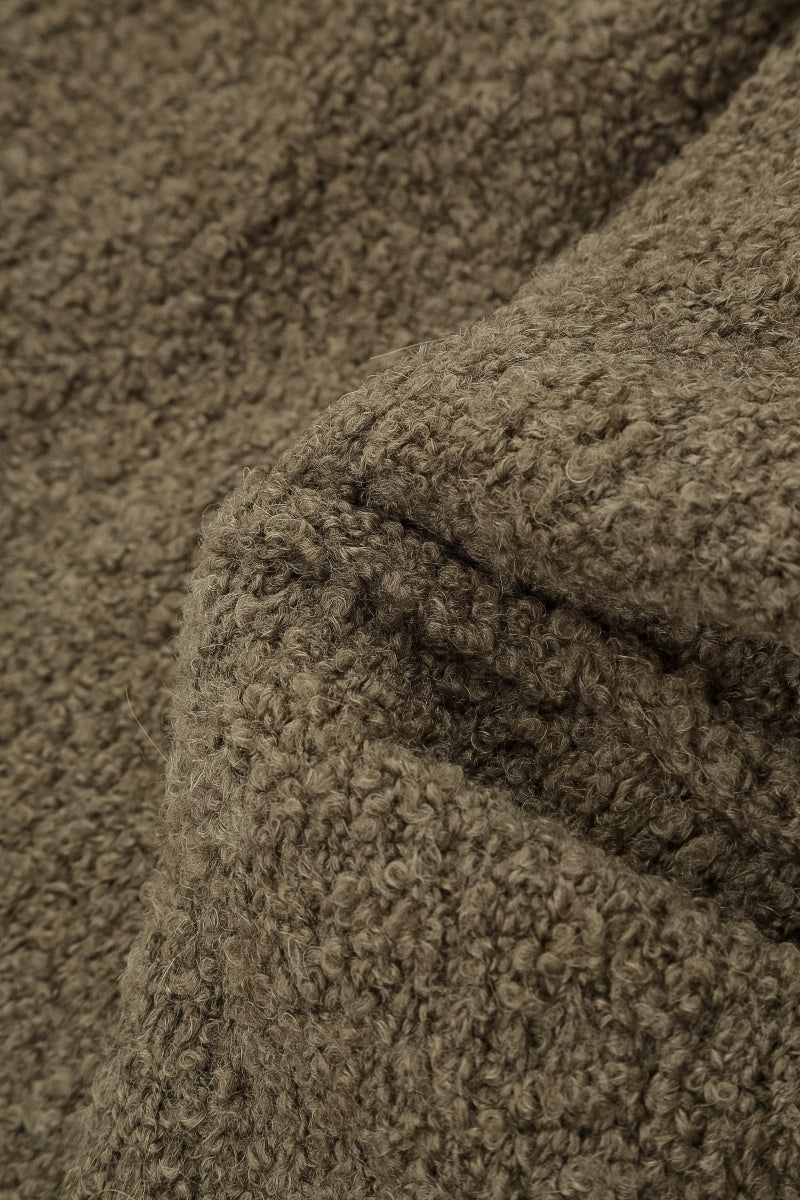 Moss Brown Alpaca Wool Cardigan 5