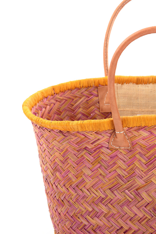 Natural Mini Peach French Market Basket 5