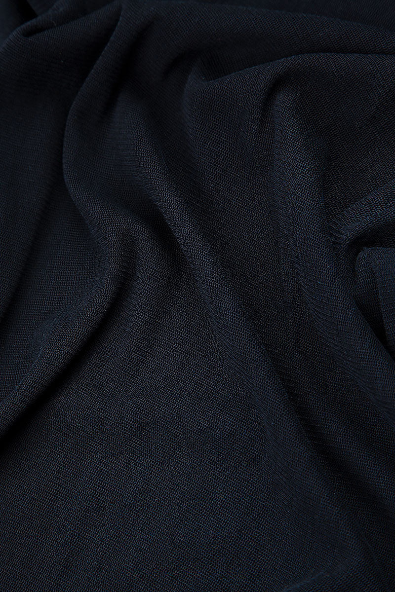 Navy Tulle Silk Blouse 5