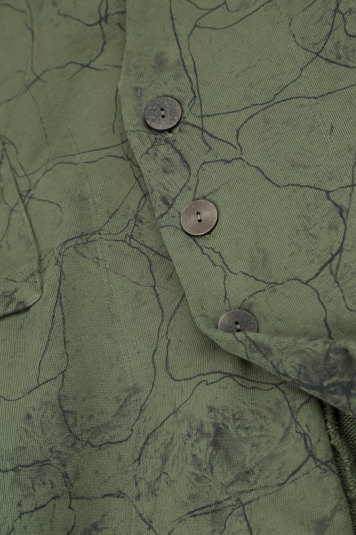 Notched Collar Forest Mist Cotton Jacket 5