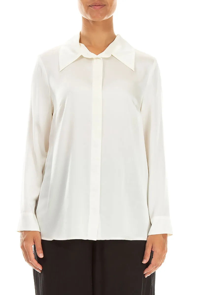 Off White Silk Shirt