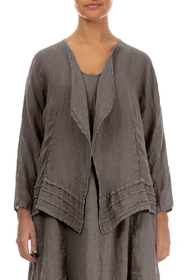 Open Truffle Gauze Linen Jacket 1