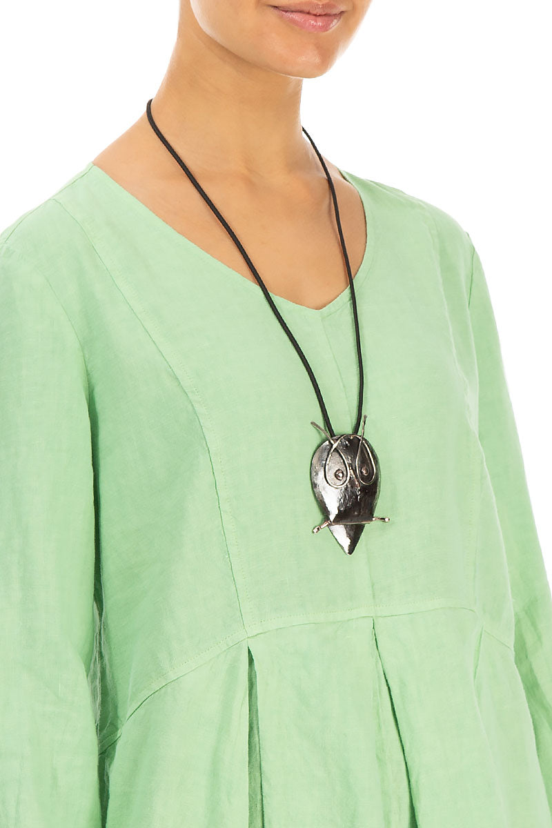 Owl Metal Pendant Necklace