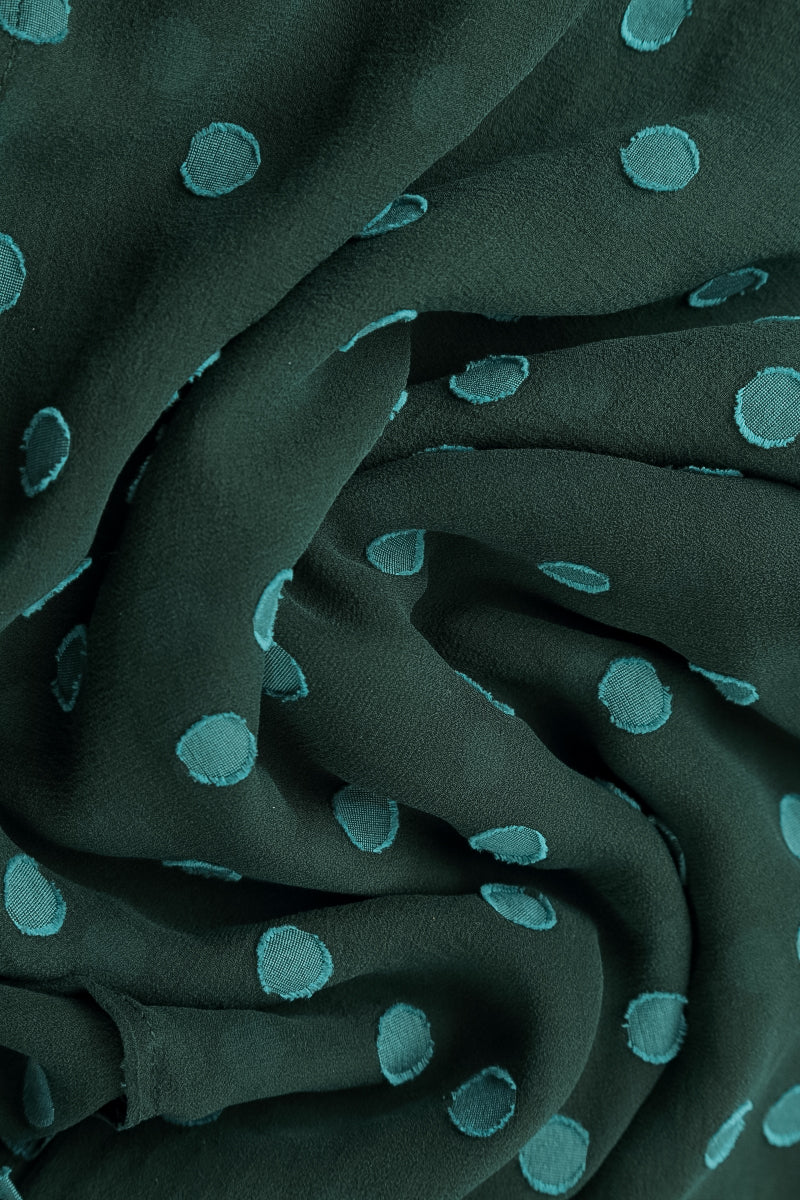 Layered Dotty Peacock Silk Dress 6