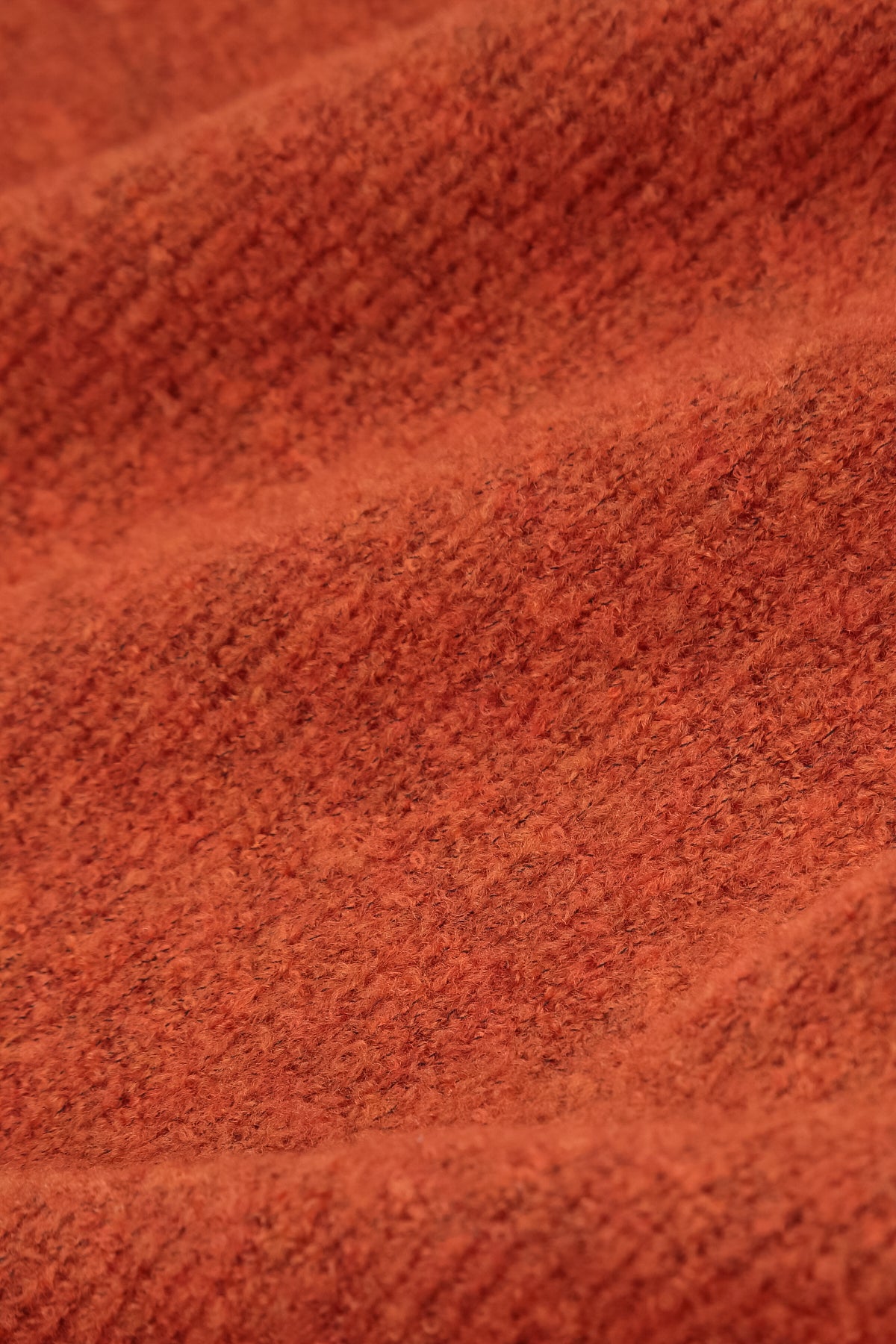 Short Loose Orange Wool Cardigan