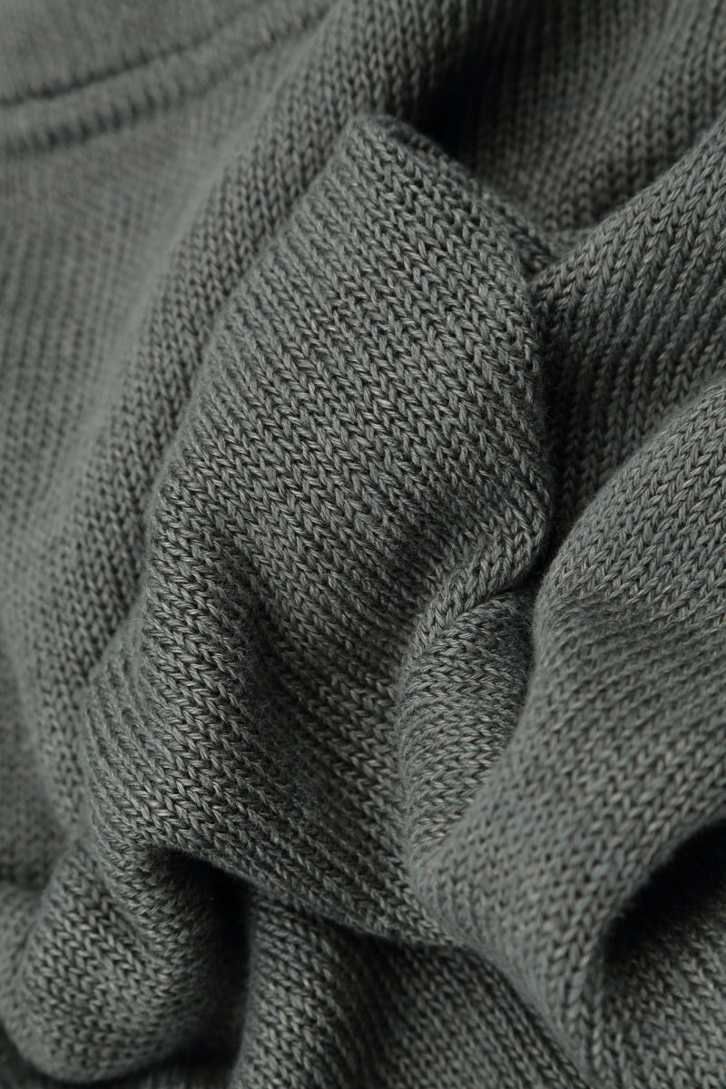 Gilet en lin Raw Collar gris sauge