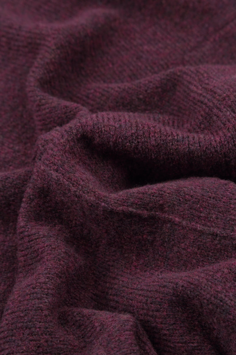 Relaxed Collar Mulberry Wool Sweater 5