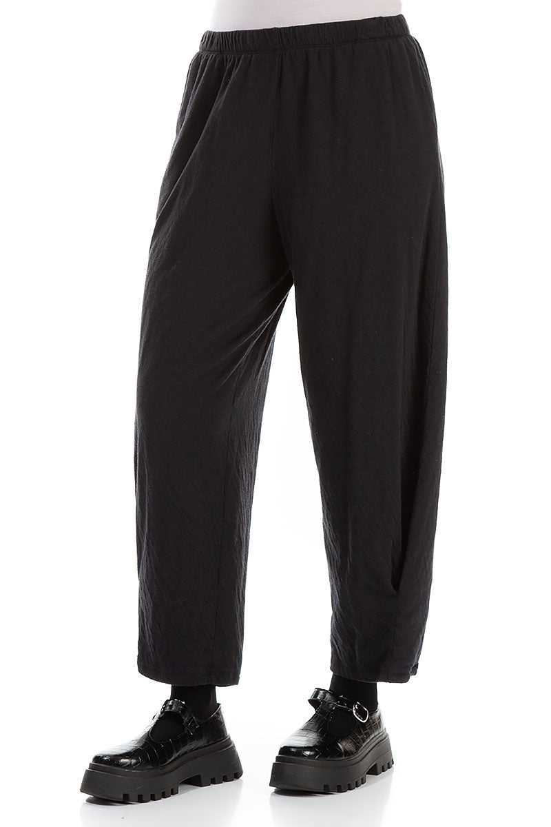 Relaxed Grey Wavy Cotton Trousers 3