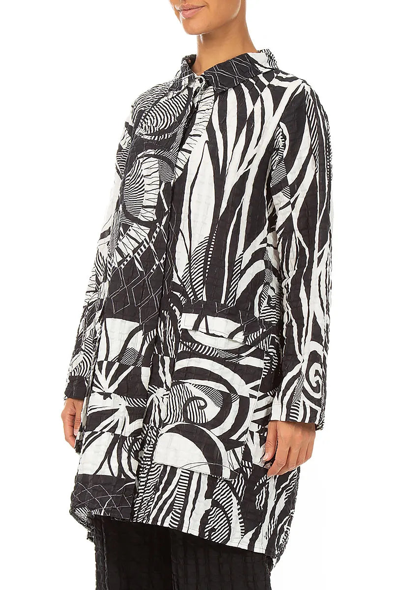 Relaxed Orbit Checkered Linen Cotton Jacket